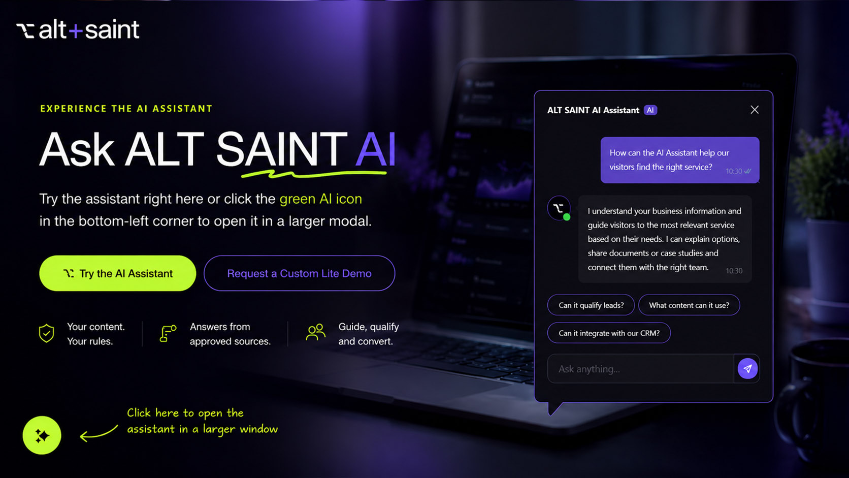 AI Assistant for Websites & Ecommerce
